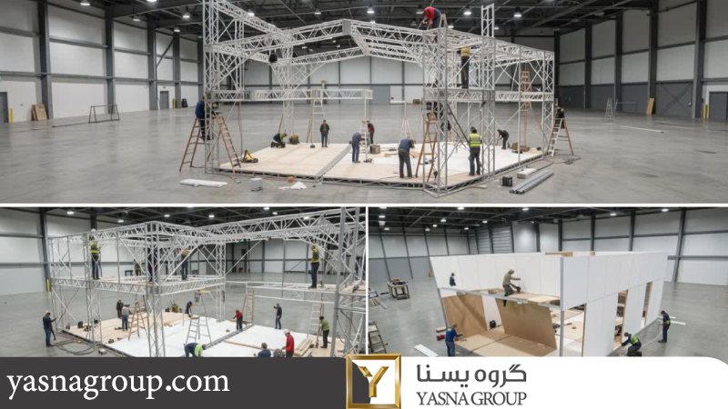 مراحل ساخت غرفه دو طبقه از صفر تا صد 